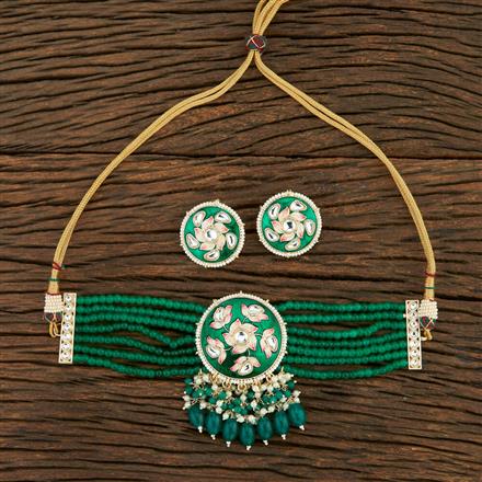 Indo Western Meenakari Necklace With Gold Plating