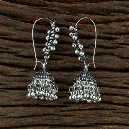 Jhumki With Oxidised Plating