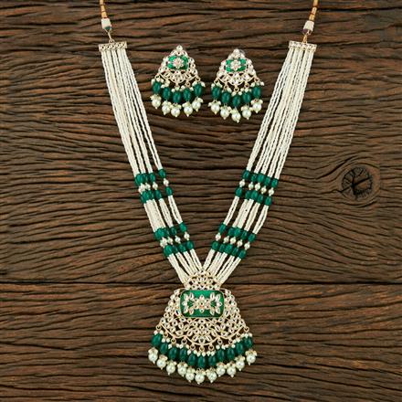 Indo Western Long Necklace With Gold Plating
