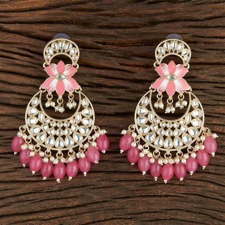 Indo Western Meenakari Earring With Gold Plating