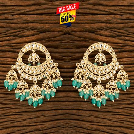 Indo Western Chand Earring With Gold Plating