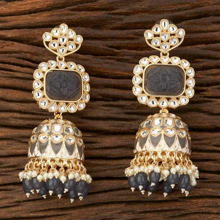 Indo Western Meenakari Earring With Gold Plating
