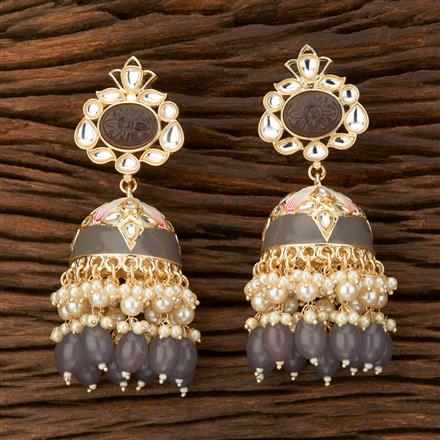 Indo Western Meenakari Earring With Gold Plating