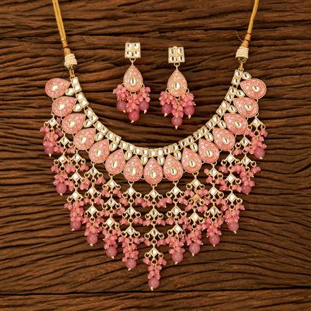 Indo Western Meenakari Necklace With Gold Plating