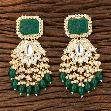 Indo Western Stone Earring With Gold Plating