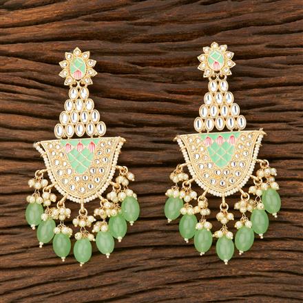 Indo Western Meenakari Earring With Gold Plating