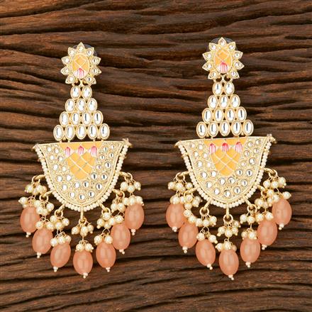 Indo Western Meenakari Earring With Gold Plating