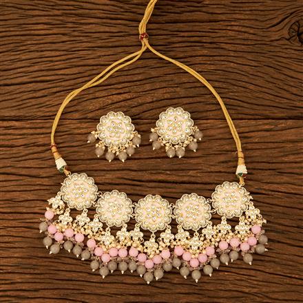 Indo Western Meenakari Necklace With Gold Plating