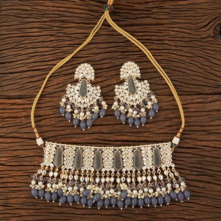 Indo Western Choker Necklace With Gold Plating