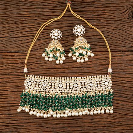 Indo Western Choker Necklace With Gold Plating