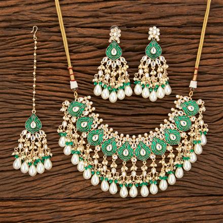 Indo Western Meenakari Necklace With Gold Plating