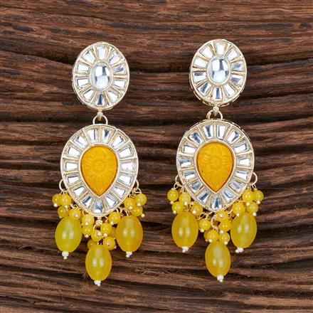 Indo Western Stone Earring With Gold Plating