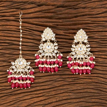 Indo Western Classic Earring Tikka With Gold Plating