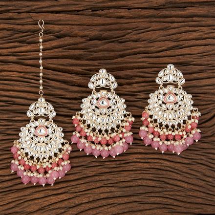 Indo Western Meenakari Earring Tikka With Gold Plating