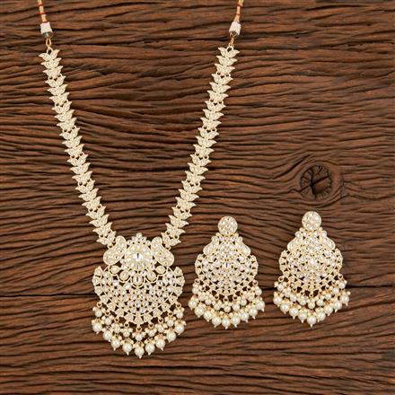 Indo Western Long Necklace With Gold Plating