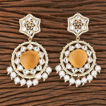 Indo Western Stone Earring With Gold Plating