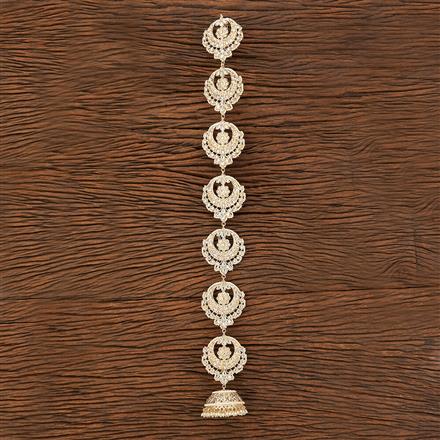 Indo Western Chand Hair Brooch With Gold Plating
