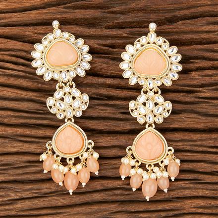 Indo Western Stone Earring With Gold Plating