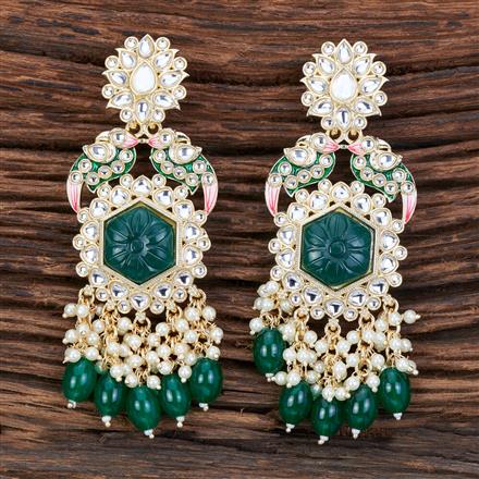 Indo Western Meenakari Earring With Gold Plating