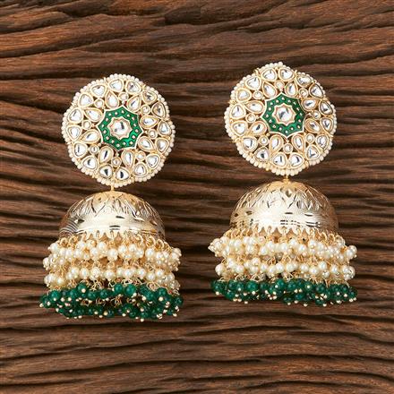 Indo Western Meenakari Earring With Gold Plating