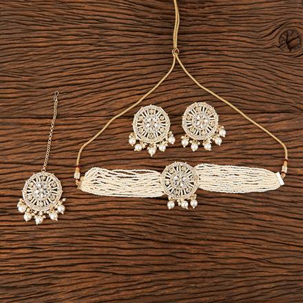 Indo Western Choker Necklace With Gold Plating