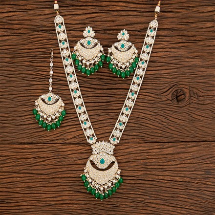 Indo Western Beads Necklace With Gold Plating