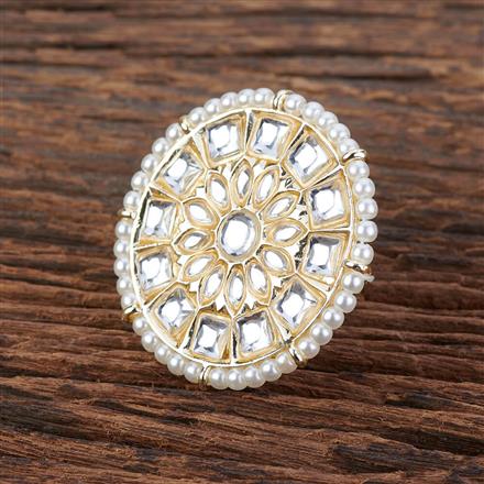 Indo Western Adjustable Ring With Gold Plating