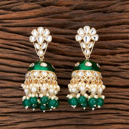 Indo Western Meenakari Earring With Gold Plating