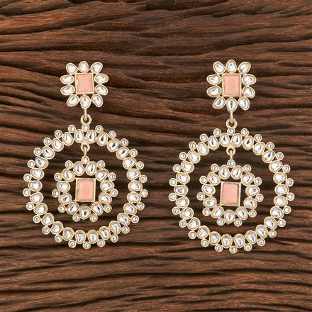 Indo Western Stone Earring With Gold Plating
