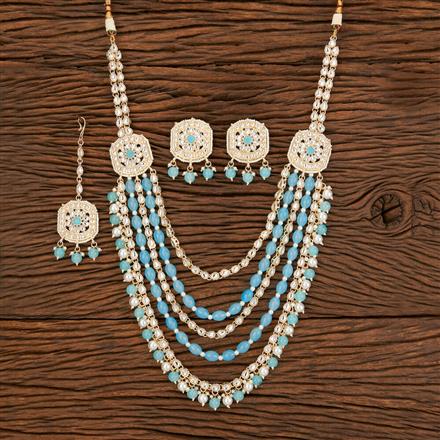 Indo Western Beads Necklace With Gold Plating