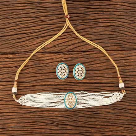 Indo Western Choker Necklace With Gold Plating
