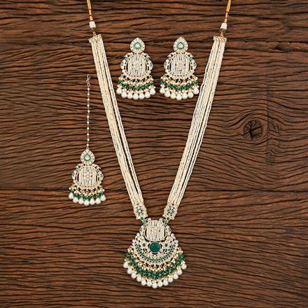 Indo Western Long Necklace With Gold Plating