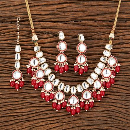 Indo Western Meenakari Necklace With Gold Plating