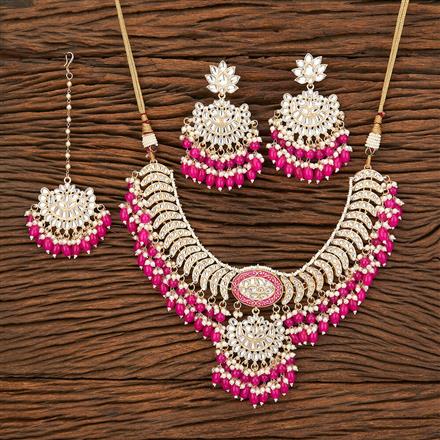 Indo Western Meenakari Necklace With Gold Plating