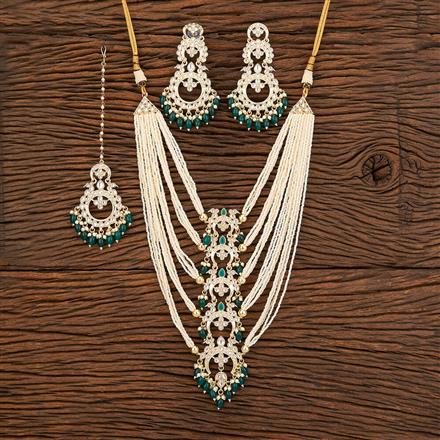 Indo Western Long Necklace With Gold Plating