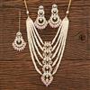 Indo Western Long Necklace With Gold Plating