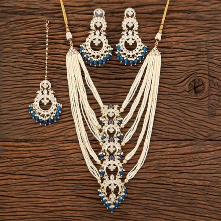 Indo Western Long Necklace With Gold Plating