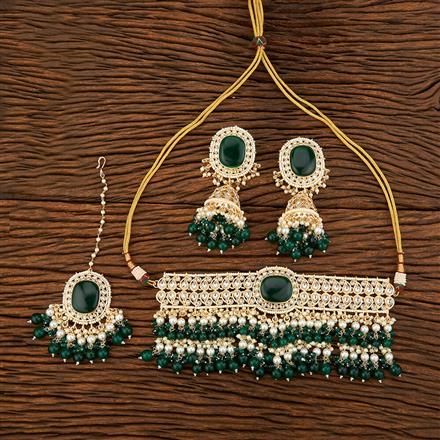 Indo Western Choker Necklace With Gold Plating