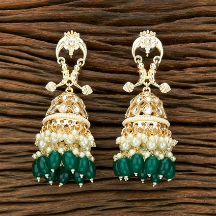 Indo Western Beads Earring With Gold Plating