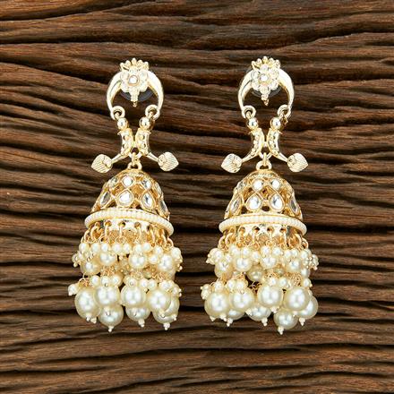 Indo Western Beads Earring With Gold Plating