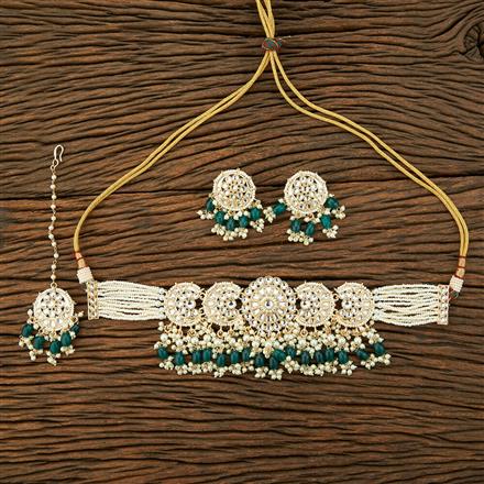 Indo Western Choker Necklace With Gold Plating