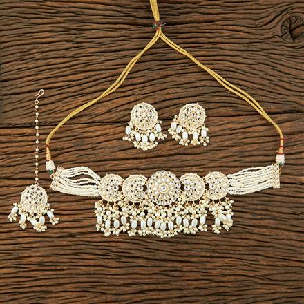 Indo Western Choker Necklace With Gold Plating