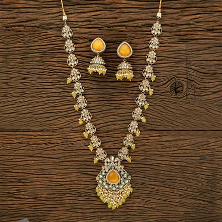 Indo Western Long Necklace With Gold Plating