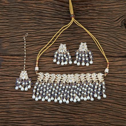 Indo Western Choker Necklace With Gold Plating