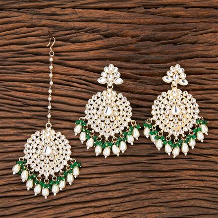 Indo Western Pearl Earring Tikka With Gold Plating