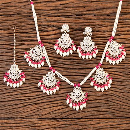 Indo Western Chand Necklace With Gold Plating