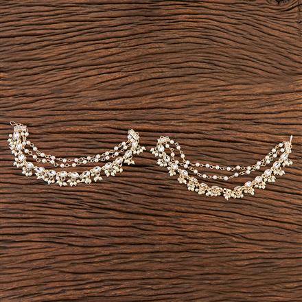 Indo Western Classic Ear Chain With Gold Plating