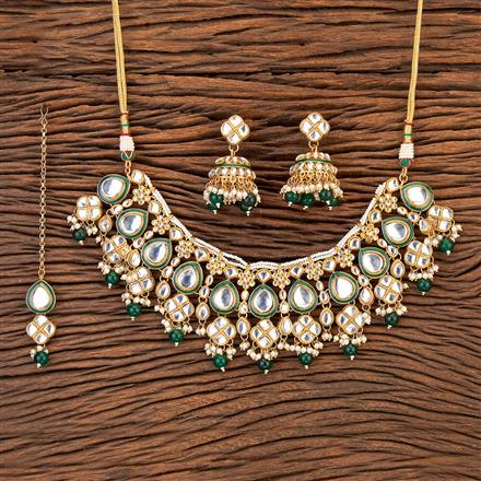 Indo Western Kundan Necklace With Gold Plating