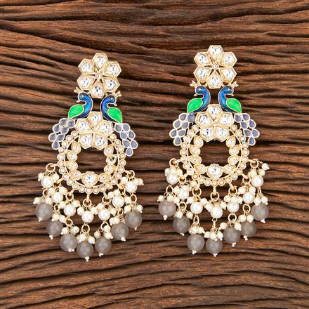 Indo Western Meenakari Earring With Gold Plating