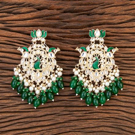 Indo Western Peacock Earring With Gold Plating